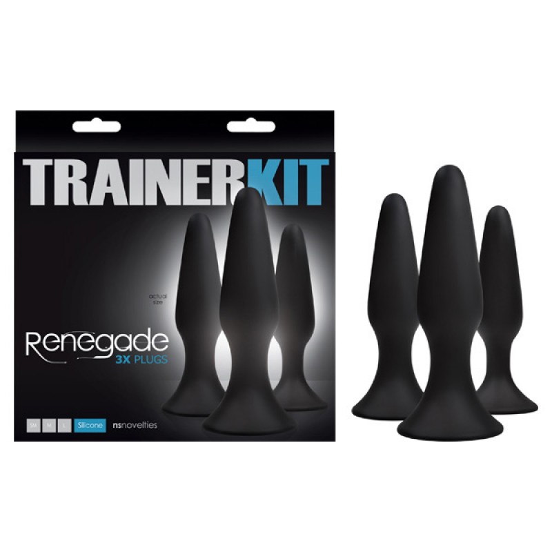 Renegade Pleasure Plug 3pc Trainer Kit - Black